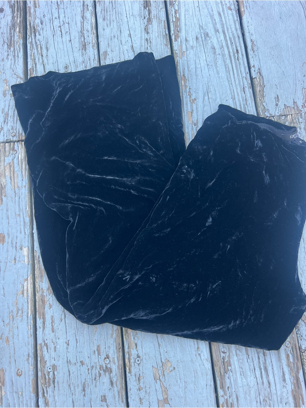 Karen Kane Black Velvet Kids Leggings